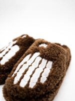 Mocha Brown Teddy Slippers