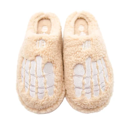 Beige Teddy Slippers